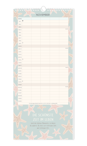 Familienplaner 2024 "Meer Zeit für uns"